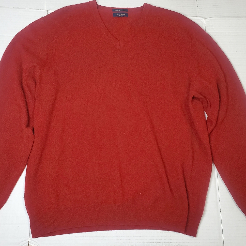 Club Room Red V-Neck Sweater